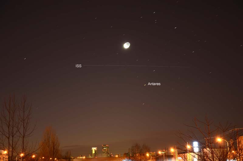 ISS Moon Antares